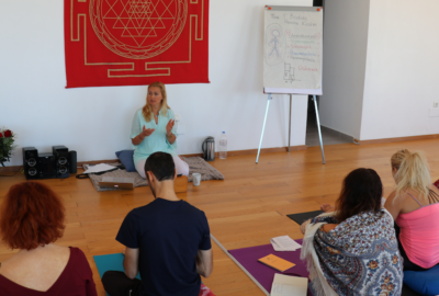 yoga for health Liisa gives lecture Tantra Yoga health and healing