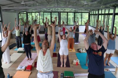 Students practicing in a Tantra Yoga class